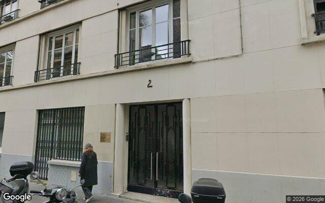 Façade : 2 rue Charles Marie Widor, Paris