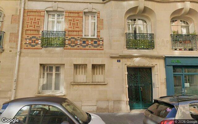 Façade : 3 rue Edmond Roger, Paris