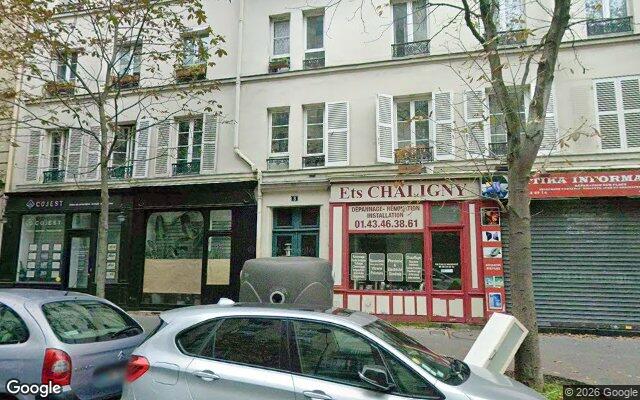 Façade : 8 rue Chaligny, Paris
