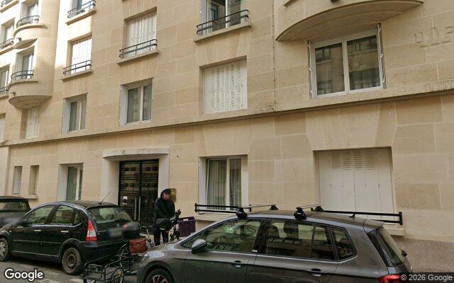 Façade : 80 rue Jean de la Fontaine, Paris