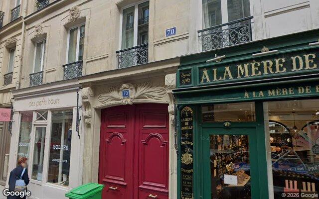 Façade : 70 rue Bonaparte, Paris