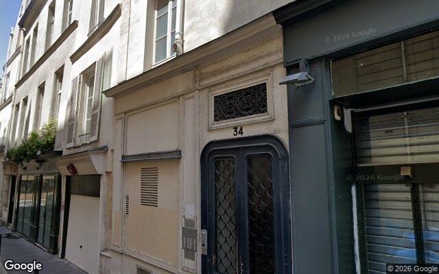 Façade : 34 rue Serpente, Paris