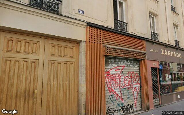 Façade : 56 rue Sedaine, Paris