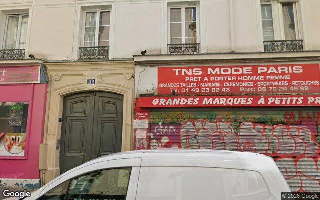 Façade : 112 rue du Chemin Vert, Paris