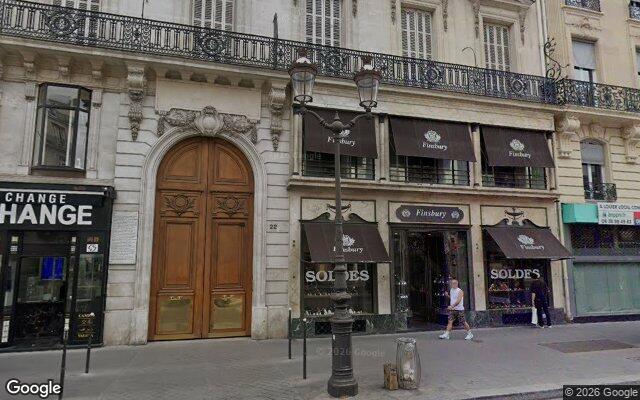 Façade : 22 avenue de l'Opéra, Paris
