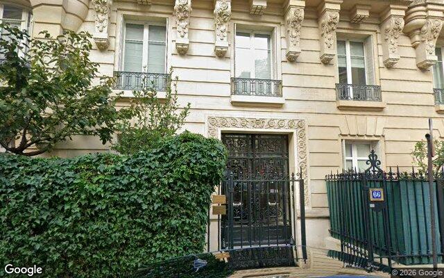 Façade : 66 rue Spontini, Paris
