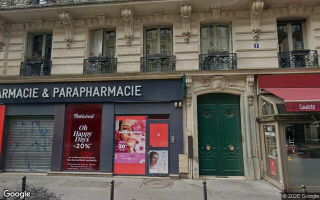 Façade : 1 rue du Quatre Septembre, Paris