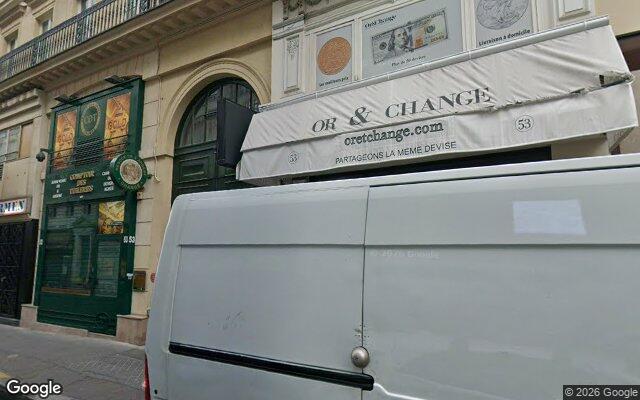 Façade : 53 rue Vivienne, Paris