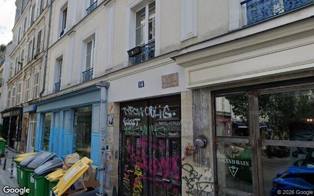 Façade : 14 rue Dénoyez, Paris