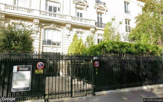 Façade : 58 avenue Foch, Paris