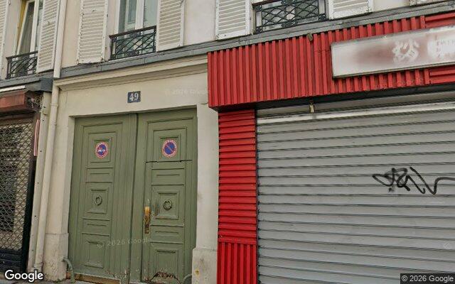Façade : 49 rue des Vinaigriers, Paris