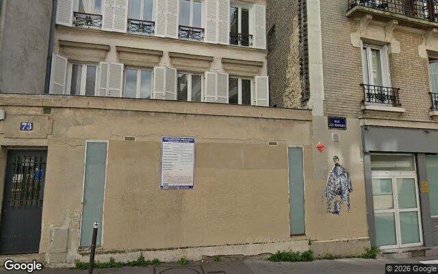 Façade : 73 rue des Rigoles, Paris