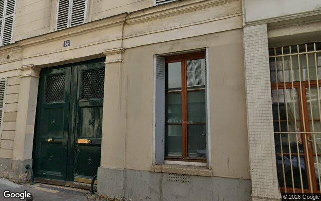 Façade : 14 rue Rodier, Paris