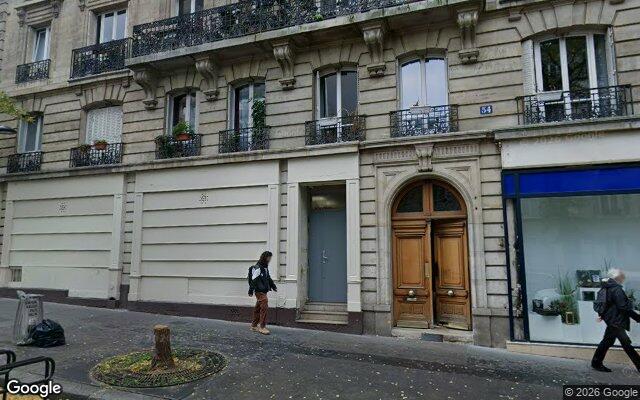 Façade : 54 avenue Secrétan, Paris