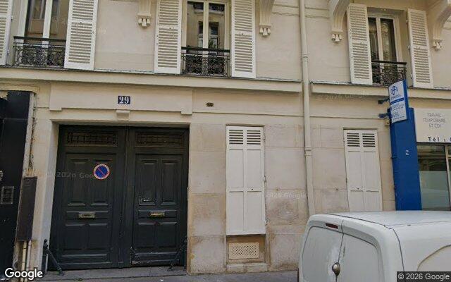Façade : 29 rue de Chazelles, Paris