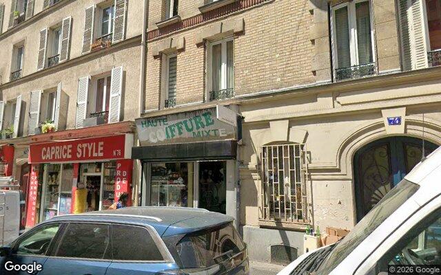 Façade : 74 rue Myrha, Paris