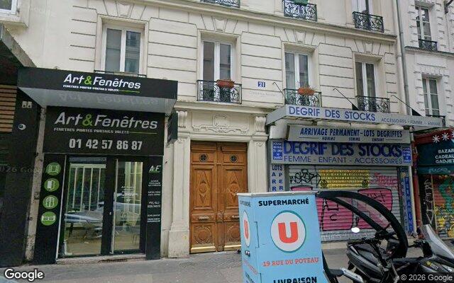 Façade : 21 rue du Poteau, Paris