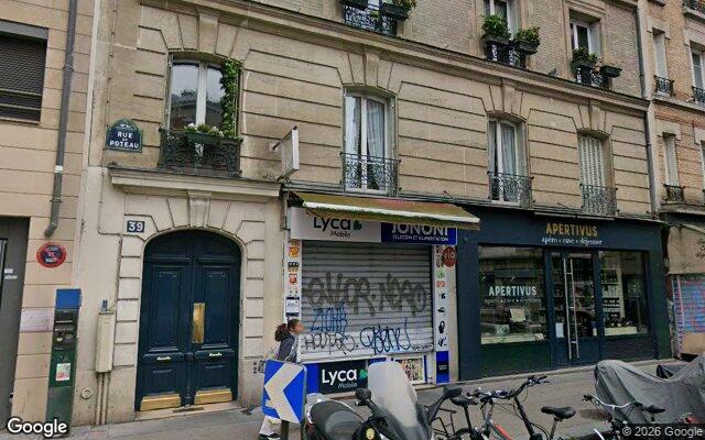 Façade : 39 rue du Poteau, Paris