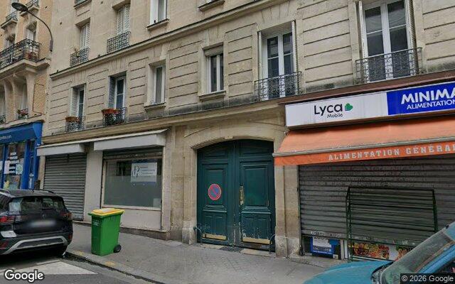 Façade : 30 rue Lantiez, Paris
