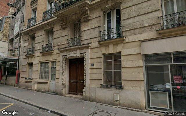 Façade : 34 rue Lantiez, Paris
